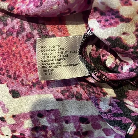 womens pink snake print top - Picture 4 of 4